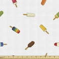 thumbnail image 1 of Ambesonne Ice Cream Fabric by the Yard Upholstery, Pattern of Popsicle Stick, 3 Yards, Multicolor, 1 of 5