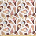 thumbnail image 1 of Ambesonne Ice Cream Fabric by the Yard Upholstery, Creamy Cold and Cones, 2 Yards, Multicolor, 1 of 4