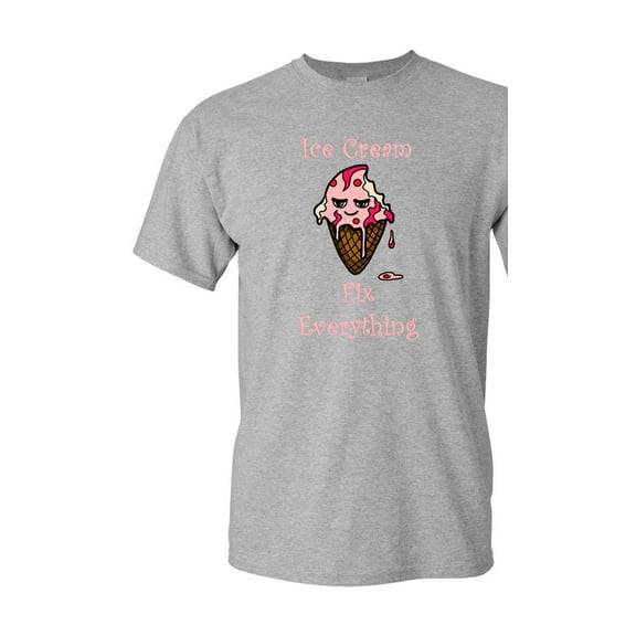 Ice Cream Fix Everything Adult DT T-Shirts Tee