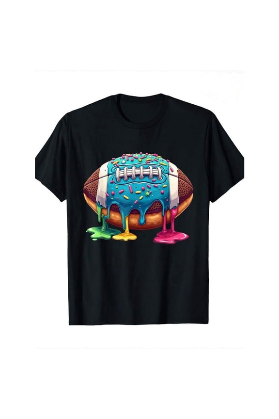 Ice Cream Football Drip Boys T-Shirt, T-Shirt for Kids Youth, 180gsm, 100% Cotton