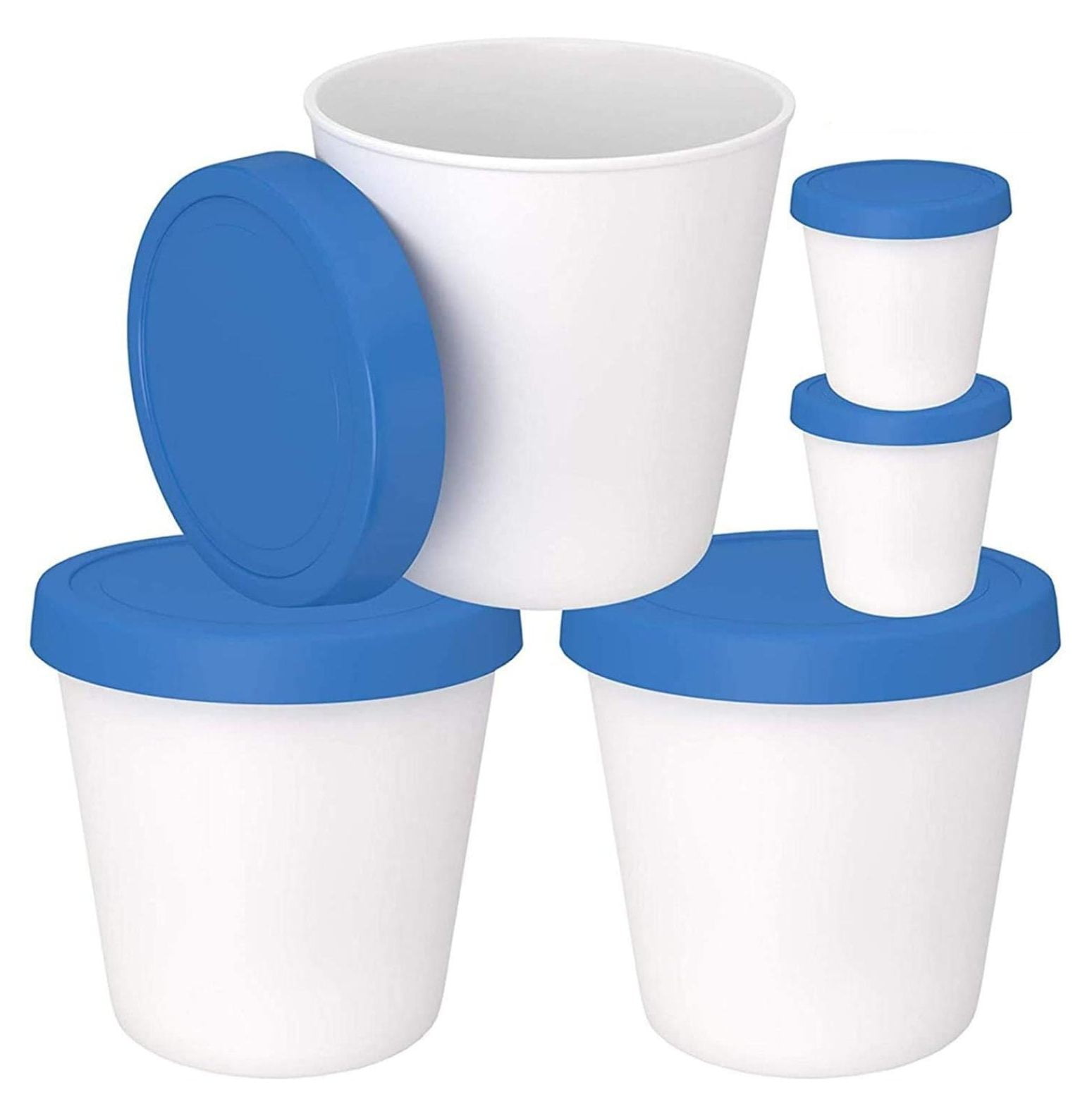 Ice Cream Freezer Storage Containers with Silicone Lids (3 Pack, 1