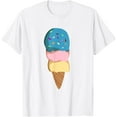 thumbnail image 1 of Ice Cream Gift for Girls & Women - Ice Cream Cone T-ShirtMen's and women's pure cotton short-sleeved shirts, 1 of 7