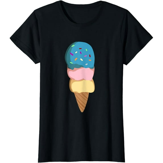 Ice Cream Gift for Girls & Women Ice Cream Cone T-Shirt