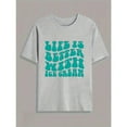 thumbnail image 1 of Ice Cream Graphic Tee T-Shirt Cotton Top Fashion Casual Short Sleeve Crew Neck Gray S-3XL, 1 of 4