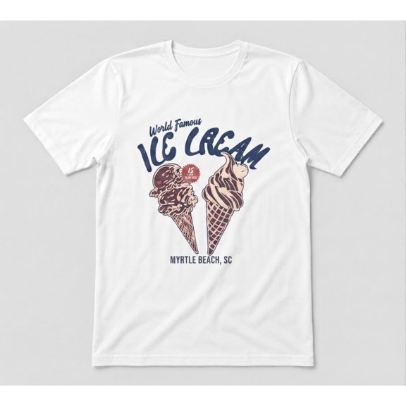 Ice Cream Holiday Vibes Summer Tee Unisex Tee White T-shirt