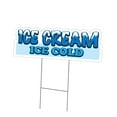 thumbnail image 1 of Ice Cream Ice Cold 18" x 24" Yard Sign & Stake | Advertise Your Business | Stake Included Double Sided Image | Made in The USA, 1 of 3
