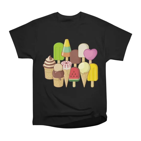 Ice Cream Icons T-Shirt Tee Gift For Him Merch For Her Apparel For Friend