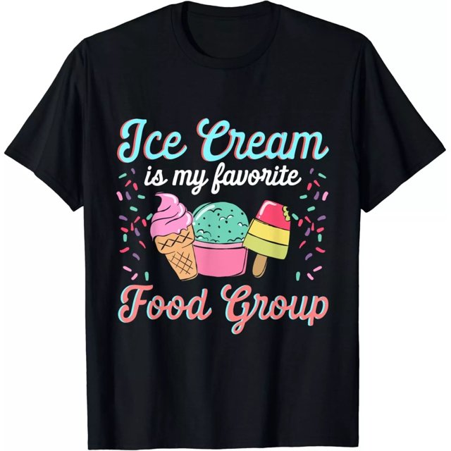Ice Cream Is My Favorite Food Group Ice Cream Saying Gift Men's T