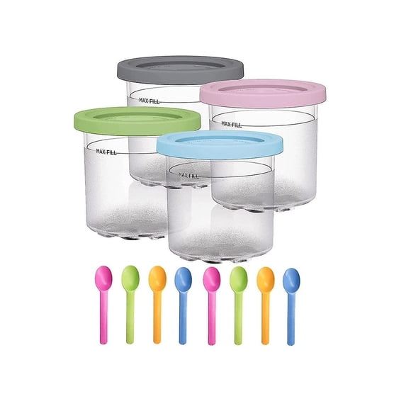 Ice Cream Jar Suitable compatible with Ninja Xskplid2cd Pints Lids Ice Cream Ice Cream Can Nc299amz Nc300s