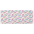 thumbnail image 1 of Ice Cream Kitchen Mat, Pattern with Refreshing Watercolor Popsicles on White Background, Plush Decorative Kitchen Mat with Non Slip Backing, 47" X 19", Earth Yellow Pale Blue, by Ambesonne, 1 of 1