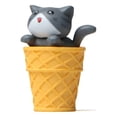 thumbnail image 1 of Ice Cream Kitten Model Exquisite Cute Micro Landscape Gardening Doll Creative Desktop Ornaments PVC Cartoon Animal Figurines Doll Model Home Decoration, 1 of 8