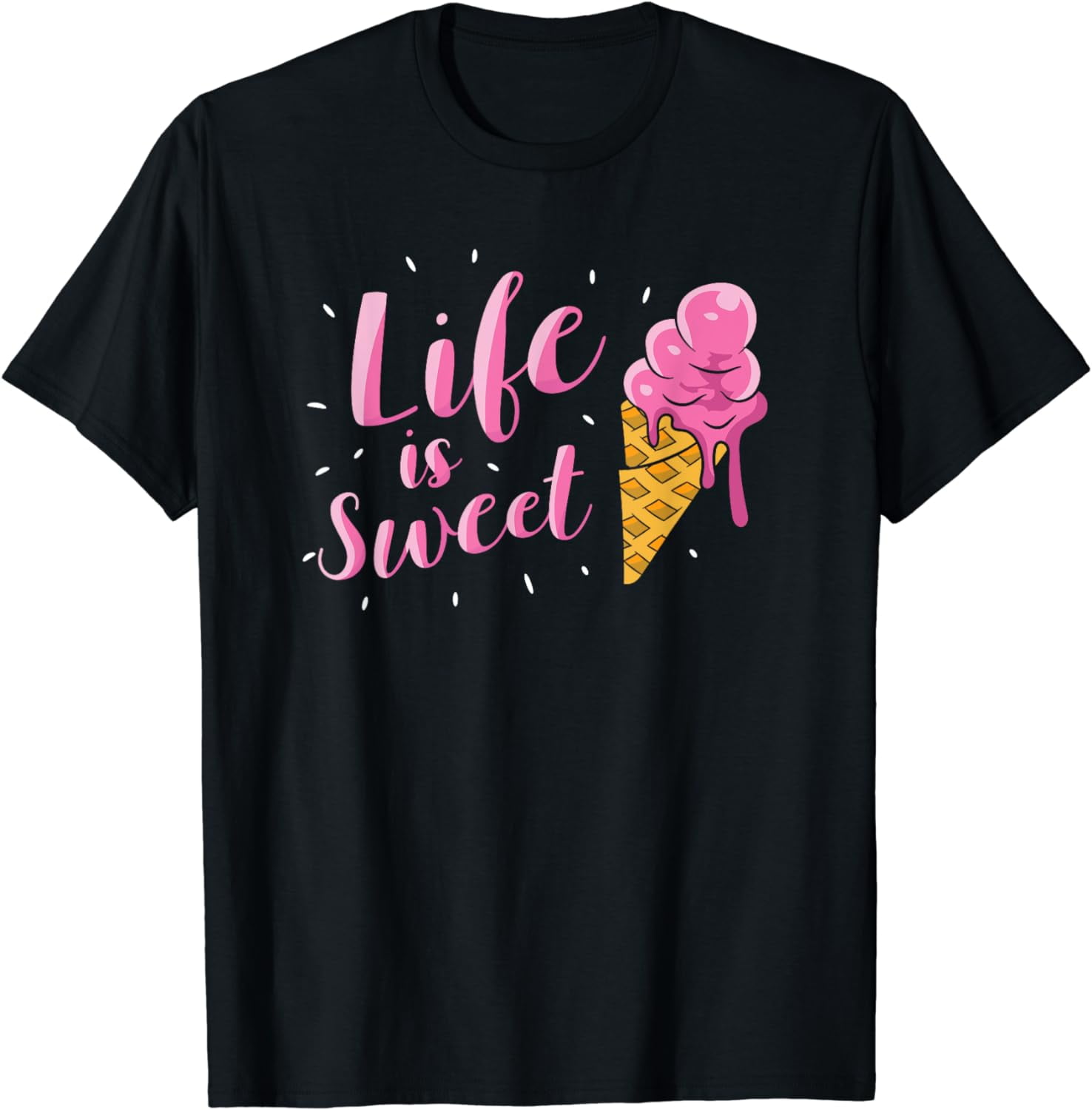 T-Shirt Donna BENCH Ice Cream - Bianca, 100% Cotone, Girocollo E Manica Corta