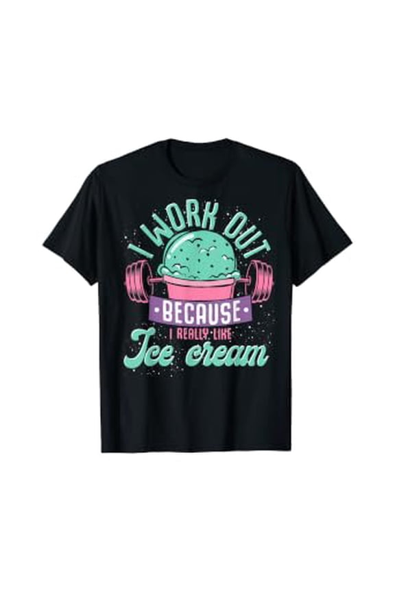 Ice Cream Lover Bodybuilder Fitness Trainer Cheat Day T-Shirt