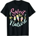 thumbnail image 1 of Ice Cream Lover Summer Candy Cone Kawaii Sweet By Nature T-Shirt, 1 of 4