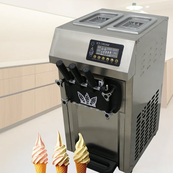 Ice Cream Machine Automatic Pre-Cooling Fresh-Keeping One Key Start-Up 110V 1250W