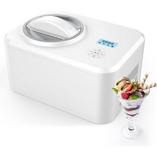 KUMIO 1 Quart Automatic Ice Cream Maker with Compressor, No Pre-freezing, 4  Modes Frozen Yogurt Machine with LCD Display & Timer, Electric Sorbet Maker  Gelato Maker, Keep Cool Function