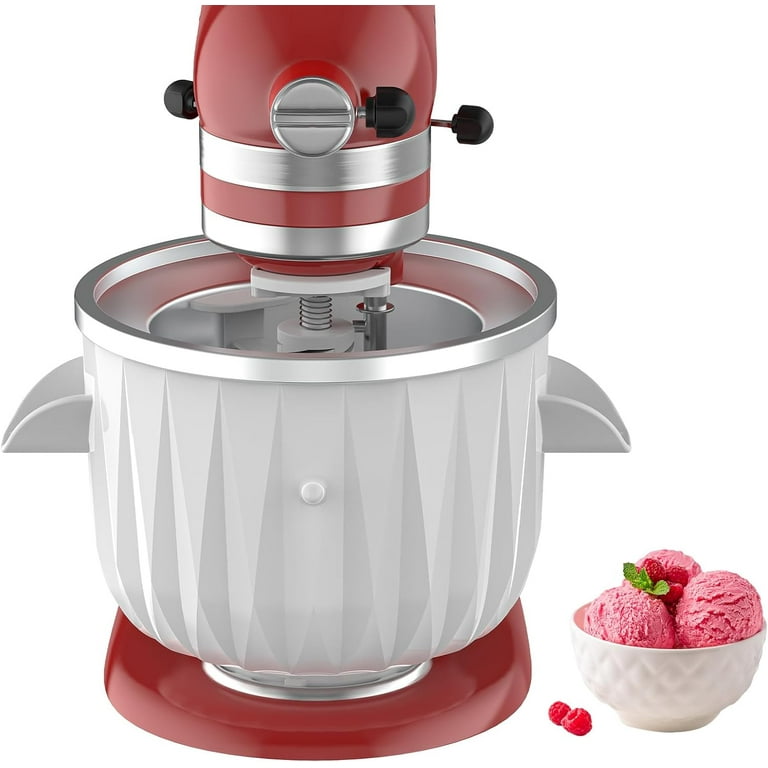 Ice Cream Maker Attachment Compatible with All authentic Kitchenaid 4.5QT Stand Mixer