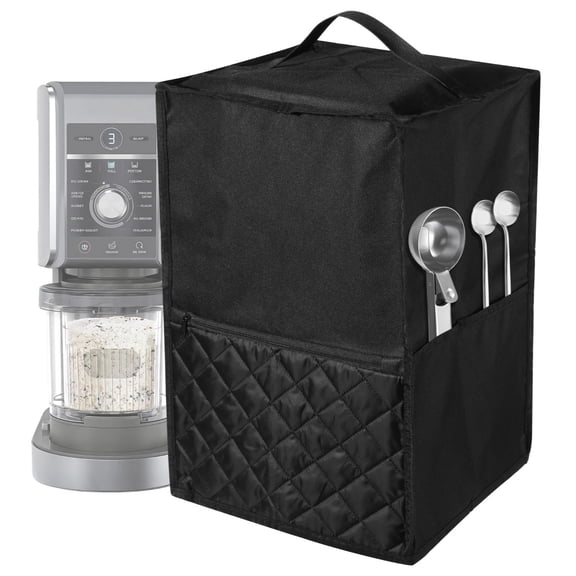 Ice Cream Maker Cover Compatible with Ninja CREAMi NC501, NC301, NC299AMZ, Dust Protector with Accessory Pockets