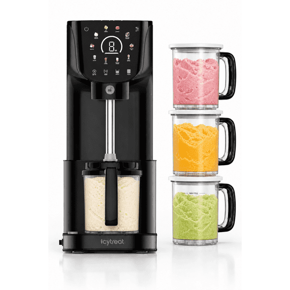Ice Cream Maker, 11-in-1 Ice Cream Maker with 3 x 19 oz Pints, Frozen Treat Maker for Gelato, Sorbet, Milkshakes Mix-ins