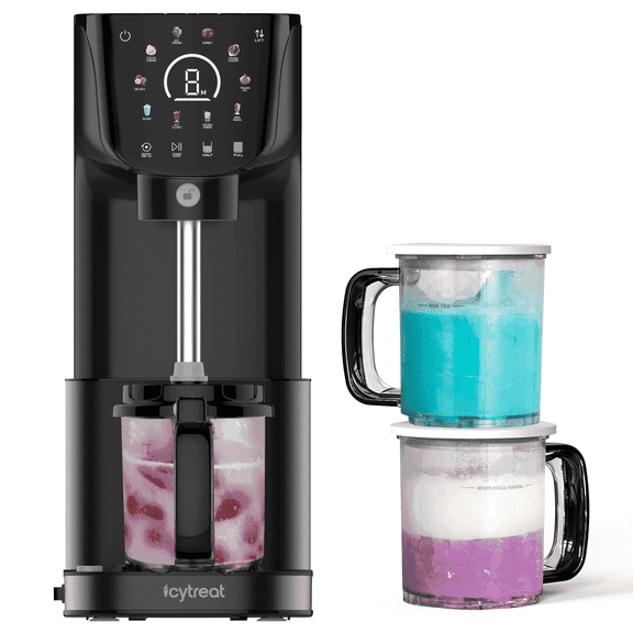 Ice Cream Maker, 11-in-1 Frozen Treat Maker for Gelato, Sorbet, Milkshakes, Mix-ins, 3 pcs 19oz Pints, Brushless Motor, Ice Cream Recipes