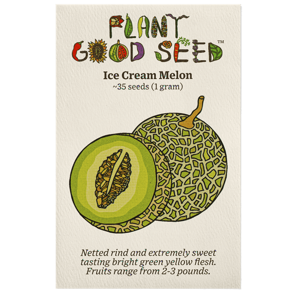 Plant Good Seed Ice Cream Melon Green Machine Muskmelon Seeds for Planting Full Sun Annual Organic