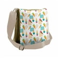 thumbnail image 1 of Ice Cream Messenger Bag, Geometrical Graphic, Unisex Cross-body, by Ambesonne, 1 of 2
