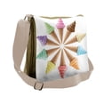 thumbnail image 1 of Ice Cream Messenger Bag, Ice Cream Row, Unisex Cross-body, by Ambesonne, 1 of 2