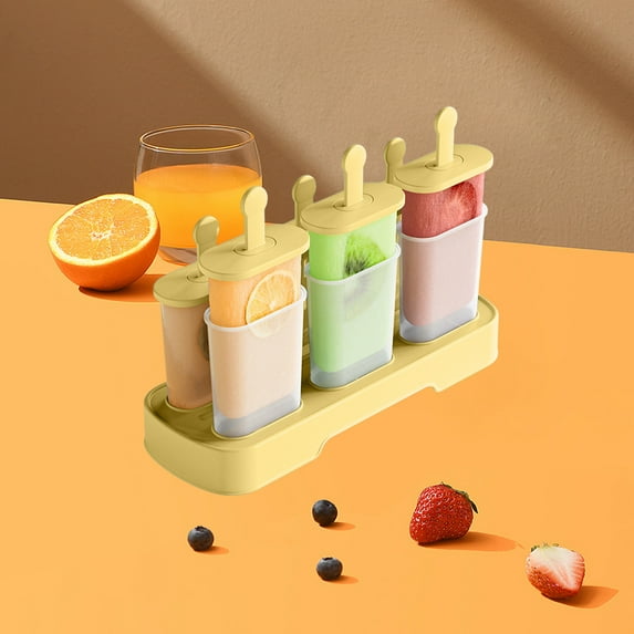 Ice Mould Popsicle Maker DIY Freezer Tray | Multi-Slot Plastic | Reusable Home Ice Pop Lattice | Easy Release | Fruits Yogurt Juices Compatible | 22x12.5x8cm Assorted Colors | 1 Piece