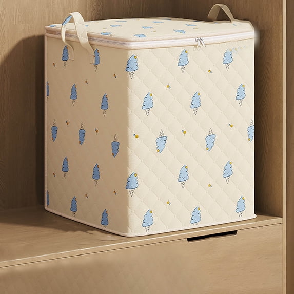 Ice Cream Moving Bag,Large Capacity Storage Bag,Double Zipper Closure,Reinforced Handles,Ideal for Quilts,Bedding,Clothes,Foldable Organizer,Convenient for Moving,College Dorm,and Household Storage