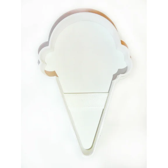 Ice Cream One Scoop Waffle Cone Outline Birthday Party Cookie Cutter Usa Pr922