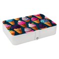 thumbnail image 1 of Ice Cream PU Leather Travel Jewelry Organizer Box with Removable Compartment and Bracelet Holder, 1 of 6