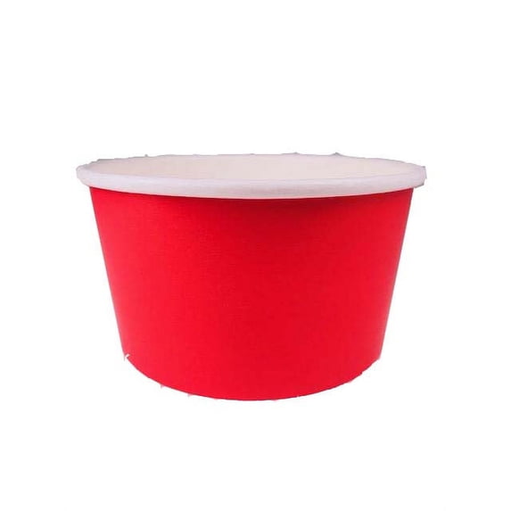 Ice Cream Paper Cup 6oz (1000 unit, red) by Home Of Gelato