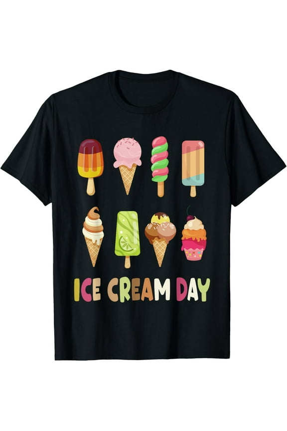 Ice Cream Party Ice Cream Day Funny For Boys Girls T-Shirt