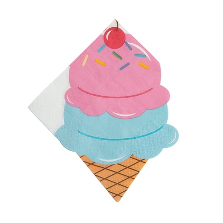 Ice Cream Party Luncheon Napkins - 16 Pieces