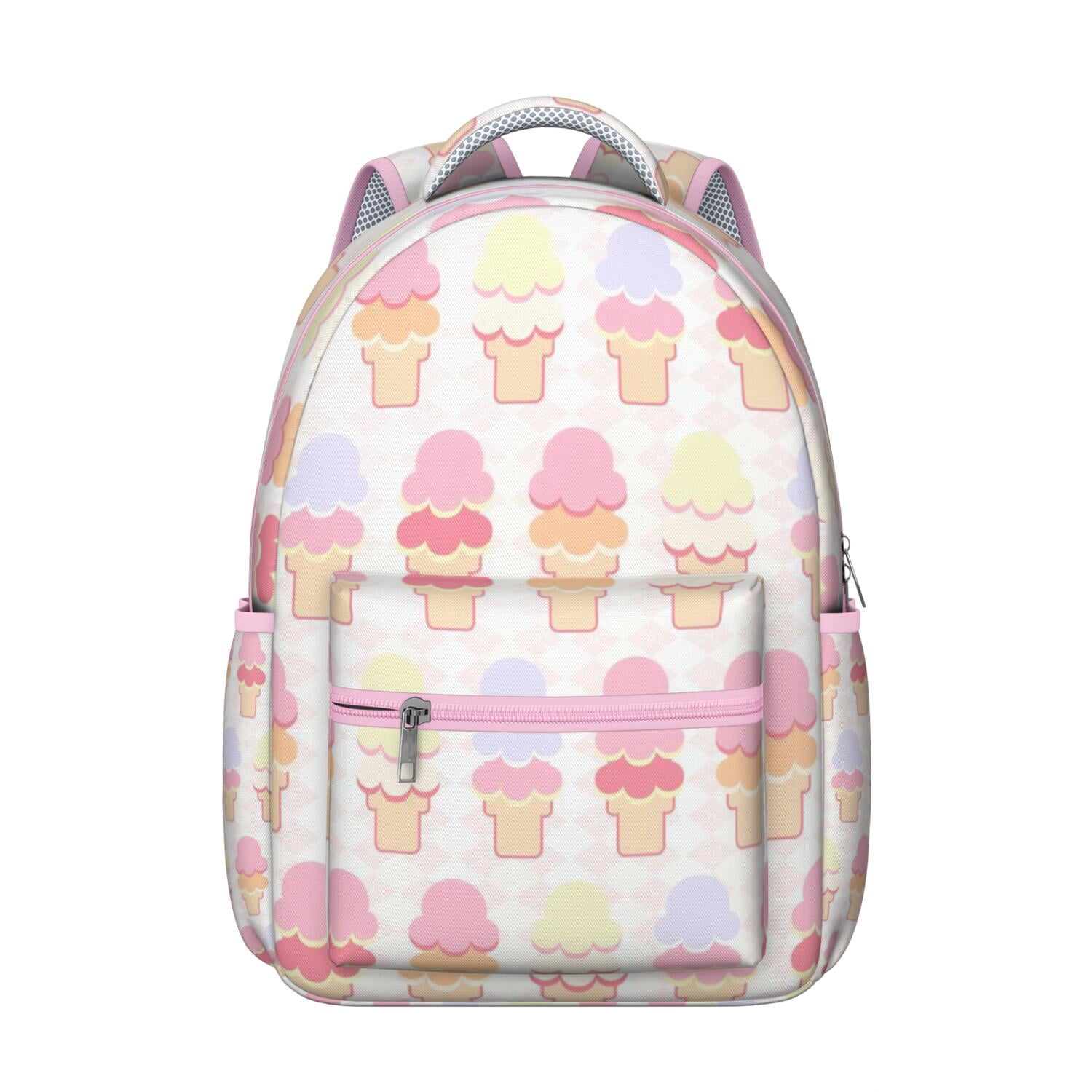 Icee Backpack Ice Cream Pattern Waterproof School Backpack with Ergonomic Spinal ...