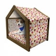 thumbnail image 1 of Ice Cream Pet House, Taste of Summer Theme Chocolate and Fruity Flavor Cherries Circle Sprinkles, Outdoor & Indoor Portable Dog Kennel with Pillow and Cover, 5 Sizes, Multicolor, by Ambesonne, 1 of 5