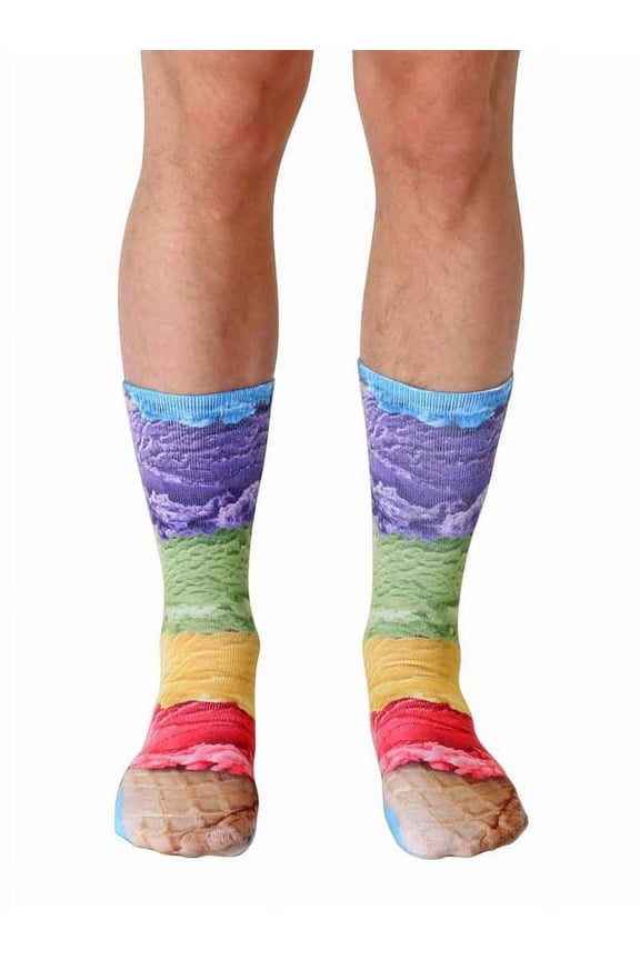 Ice Cream Photo Print Crew Socks