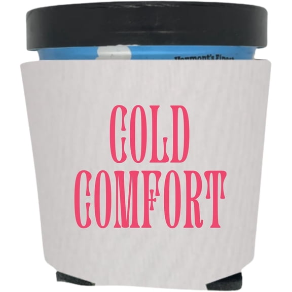 Ice Cream Pint Cooler, Cold Comfort, Ice Cream Pint Sleeve, Funny Party Favor, Gift Ideas, Foam Holder for Ice Cream Lover (White)