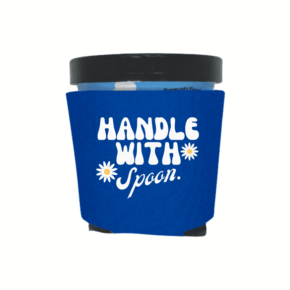 Ice Cream Pint Coolers, Handle With Spoon, Funny Ice Cream Pint Sleeves, Funny Party Favor and Gift Ideas, Foam Holder for Ice Cream Lover