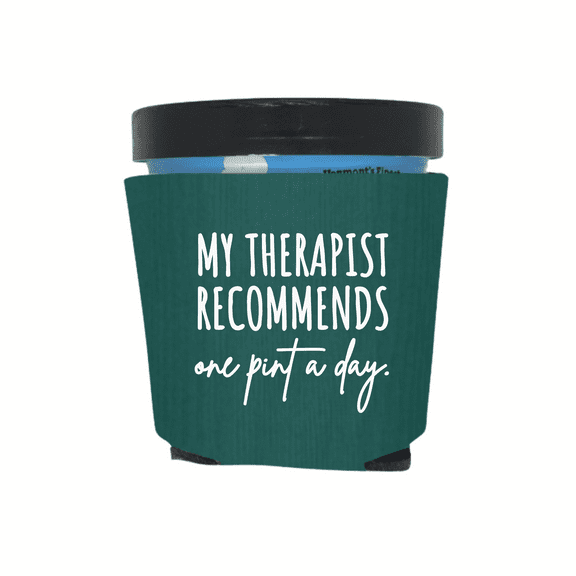 Ice Cream Pint Sleeves, My Therapist Recommends One Pint A Day, Foam Ice Cream Pint Cooler, Party Favor and Gift Ideas, Holder for Ice Cream