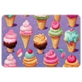 thumbnail image 1 of Ice Cream Polyester Non-Slip Machine Washable Floor Rugs, Floor Mats, and Bath Rugs, 1 of 6