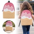 thumbnail image 1 of Ice Cream All Over Print Backpack, Lightweight Polyester Daily Daypack, Spacious Multi Compartment Backpack with Padded Ergonomic Straps for School Gym Travel Sports, 1 of 9