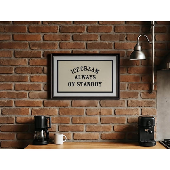 Ice Cream Quote Print: Retro Kitchen Poster (11x17 Inches), Unframed Paper Poster 8x10in