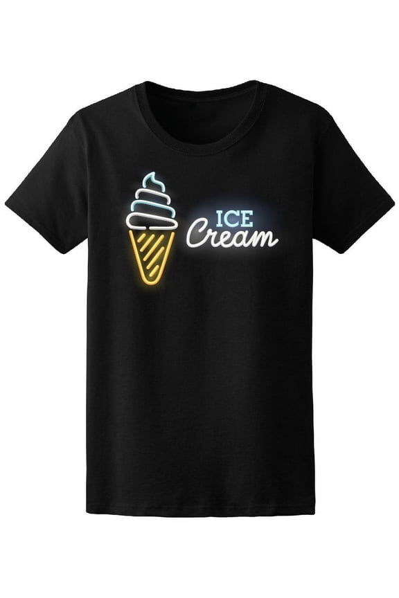 Ice Cream Retro Sign T-Shirt Women -Image by Shutterstock, Female x-Large