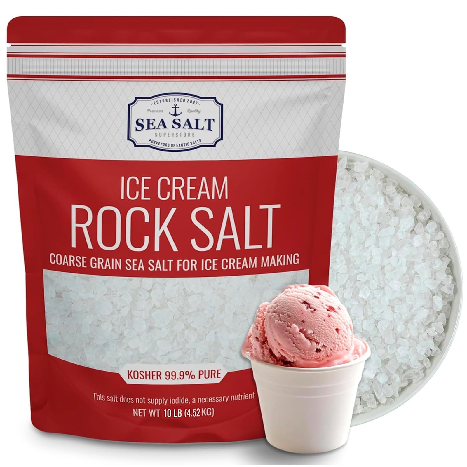 Ice Cream Rocks Rock Salt for Ice Cream Making, Universally Compatible Coarse and Non ...