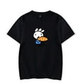 thumbnail image 1 of Ice Cream Sandwich Merch Comic Eating Pizza Men's & Women's Pure Cotton Short Sleeve Trendy Casual T-Shirt,S,Black, 1 of 5