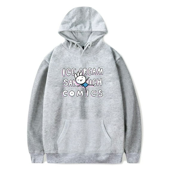 Ice Cream Sandwich Merch Hoodie Comic Logo Long Sleeve Pullover Men Women