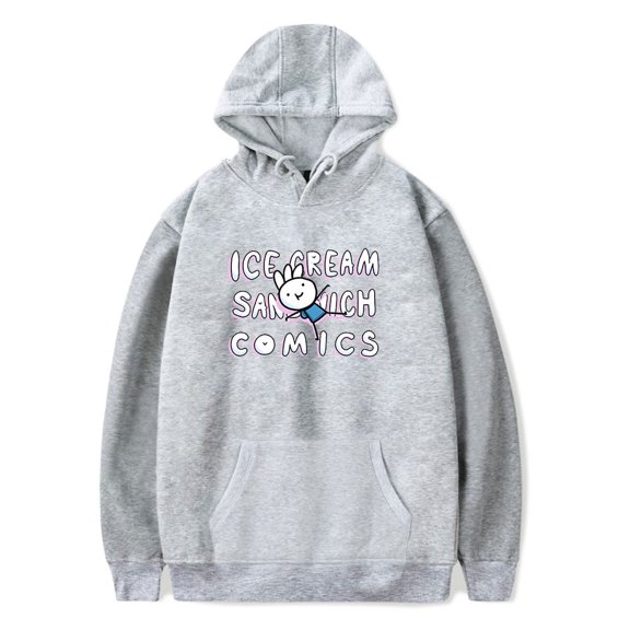Ice Cream Sandwich Merch Hoodie Comic Logo Long Sleeve Pullover Men Women