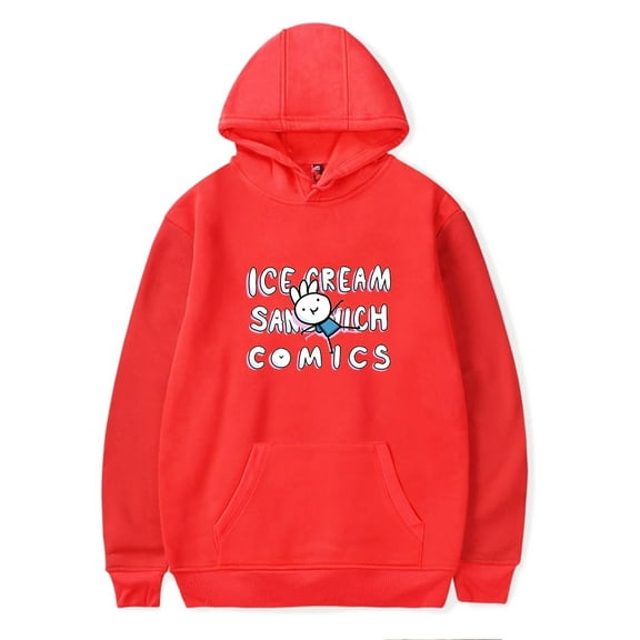 Ice Cream Sandwich Merch Hoodie Comic Logo Long Sleeve Pullover Men Women