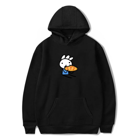 Ice Cream Sandwich Merch Hoodie Eating Pizza Long Sleeve Pullover Men Women Streetwear